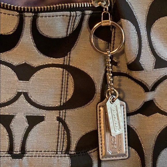 SOLD Gray and Black Coach Purse - Picture 6 of 7